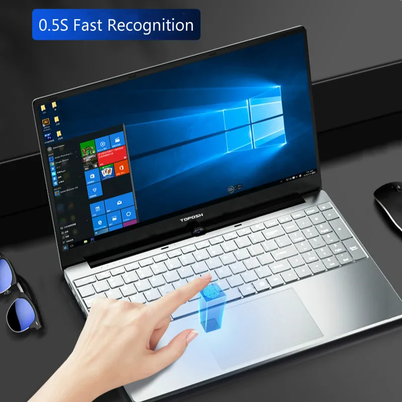 Celeron 5205U 15 6 распознавать отпечатки пальцев на ноутбук 16 Гб Windows 10 Pro Бизнес офисные