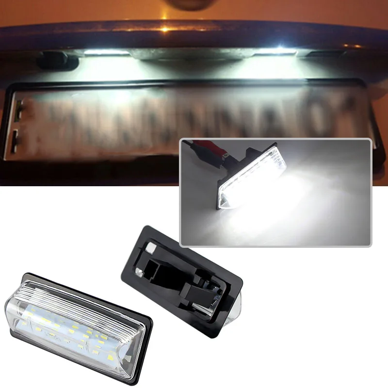 

2 светодиодных лампы номерного знака, автомобильный светильник, 1 пара 18, 3528 SMD, подходит для Nissan TEANA J31 J32 Maxima Cefiro Altima Rogue Sentra