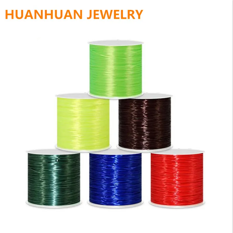 

Multicolor 50M/Roll Strong Elastic Crystal Beading Cord 0.6mm Stretch Thread String Bracelet Wires For Jewelry Making Cords Line