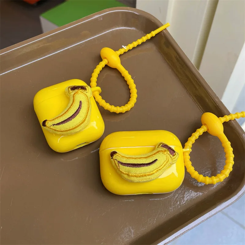 

Stuffed Solid Banana Earphone Case AirPods 1 and 2 Case Airpods Pro Case Airpod 3 Case Earphone Accessories Case