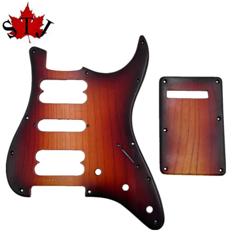 

Ailanthus wood STRAT GUITAR HSH Pickguard and back caver Backplate