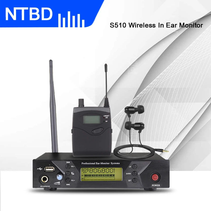 Беспроводная система NTBD S510 с монитором профессиональная для выступлений на