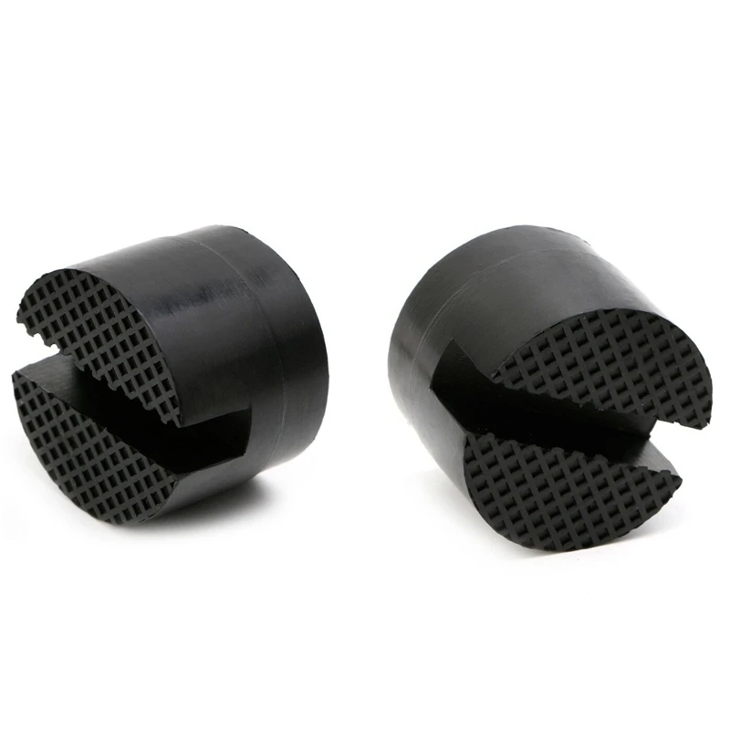 

2Pcs 5cm Universal Car SUV Jack Rubber Pad Slotted Frame Blocks Rail Floor Jack Guard Adapter Rubber Pads