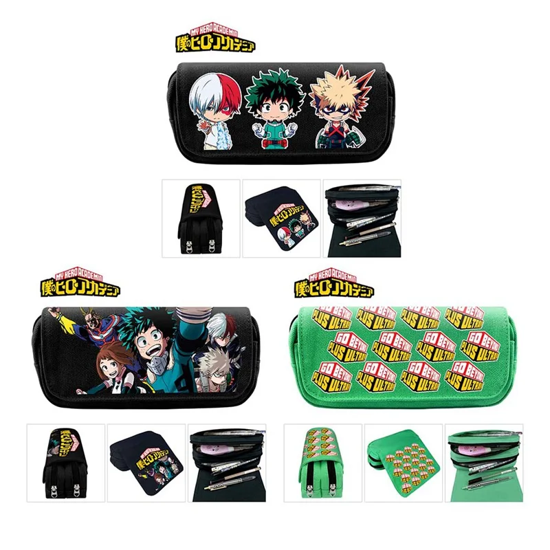 Холщовый пенал для карандашей с застежкой-молнией цвет в ассортименте |