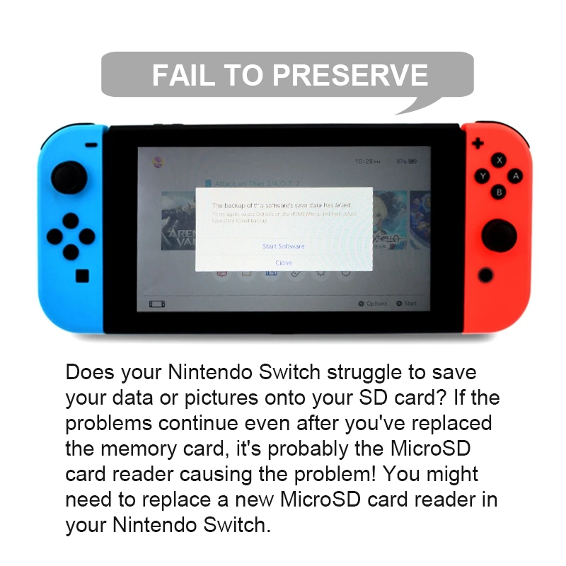 Адаптер объектива для камер Micro-SD карты слот платы Nintendo Switch NS TF/SD гнездо памяти