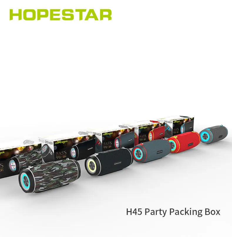 Bluetooth-Колонка HOPESTAR H45 цветная с поддержкой Bluetooth диафрагма для динамика TF-карт