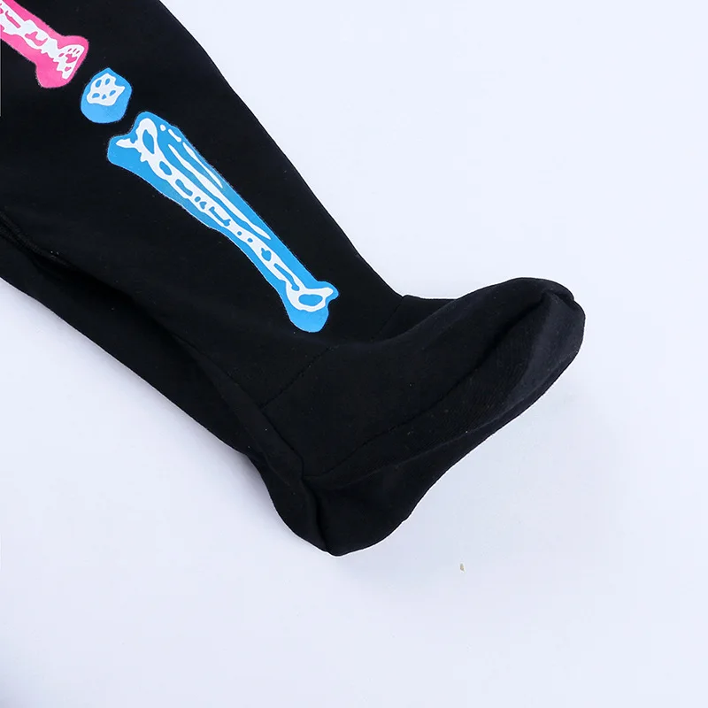 

0-24M Christmas Kids Romper Baby Halloween Boy Girls Warm Infant Cool Skeleton Long Sleeve Jumpsuit Cotton Festival Costume