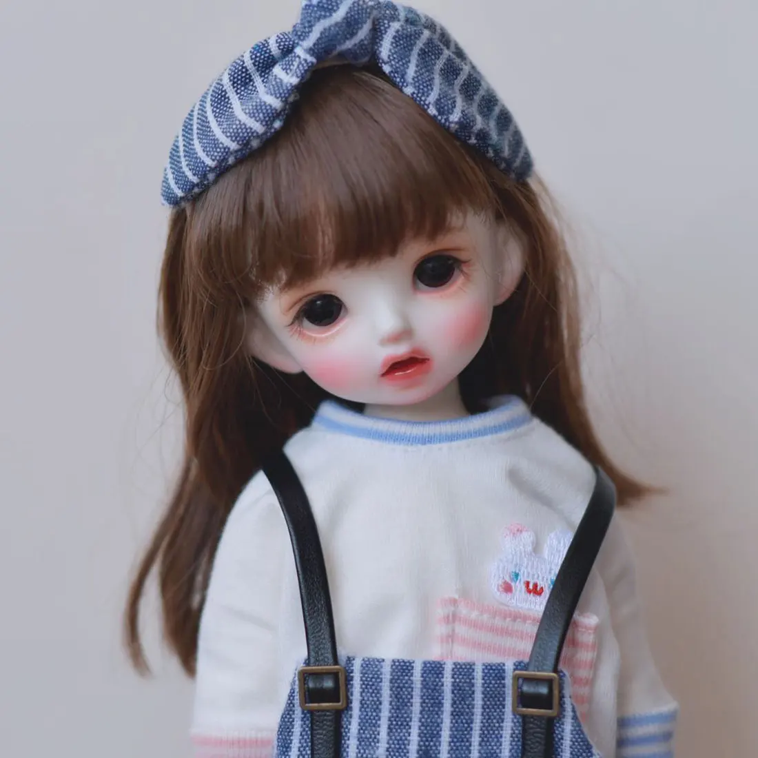 Полосатый комбинезон с длинным рукавом комплект одежды для кукол 1/6 BJD аксессуары