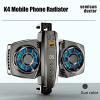 k4 mobile phone radiator semiconductor temperature display dual cooling fan cell phone cooler heat sink for smart phone