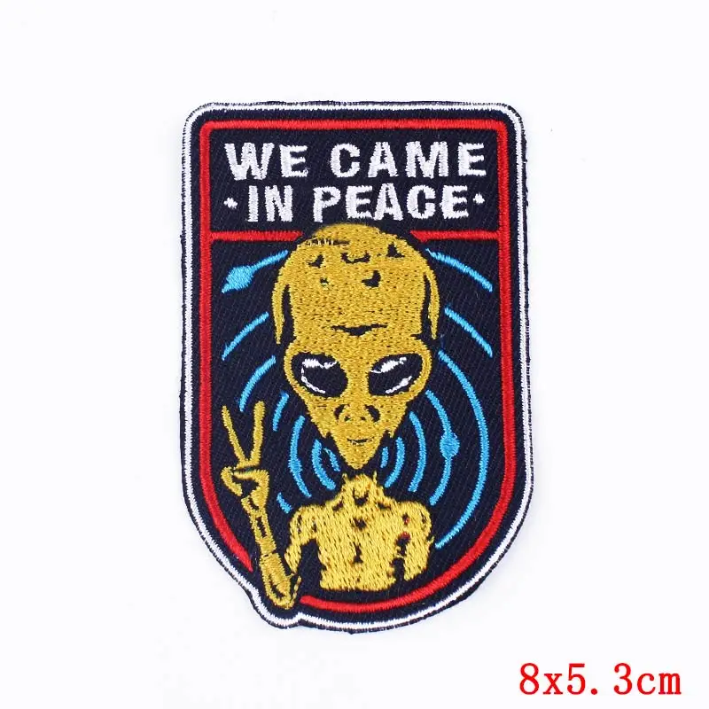 Prajna UFO патчи Alien Space Вышивка Железо на для одежды мне нужны мои космические буквы
