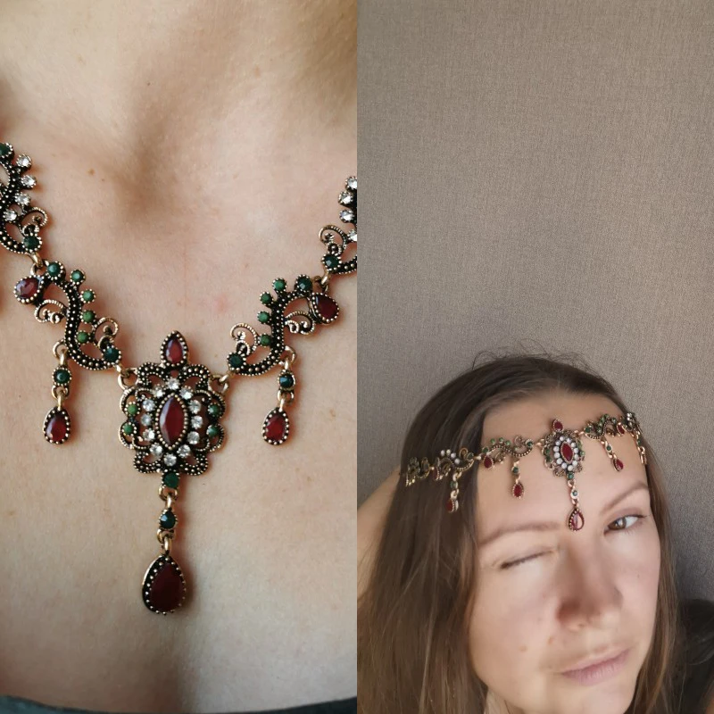 Роскошное ожерелье Kinel в виде серого хрустального цветка для женщин этническое