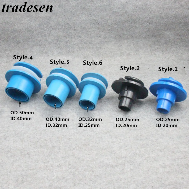Сливное соединение для воды 25mm 50mmO.D аквариума сада резервуара сливное дна