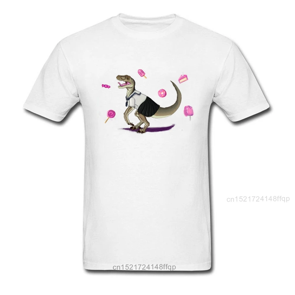 Kawaii/футболка с динозавром Мужская футболка пончиком футболки принтом для