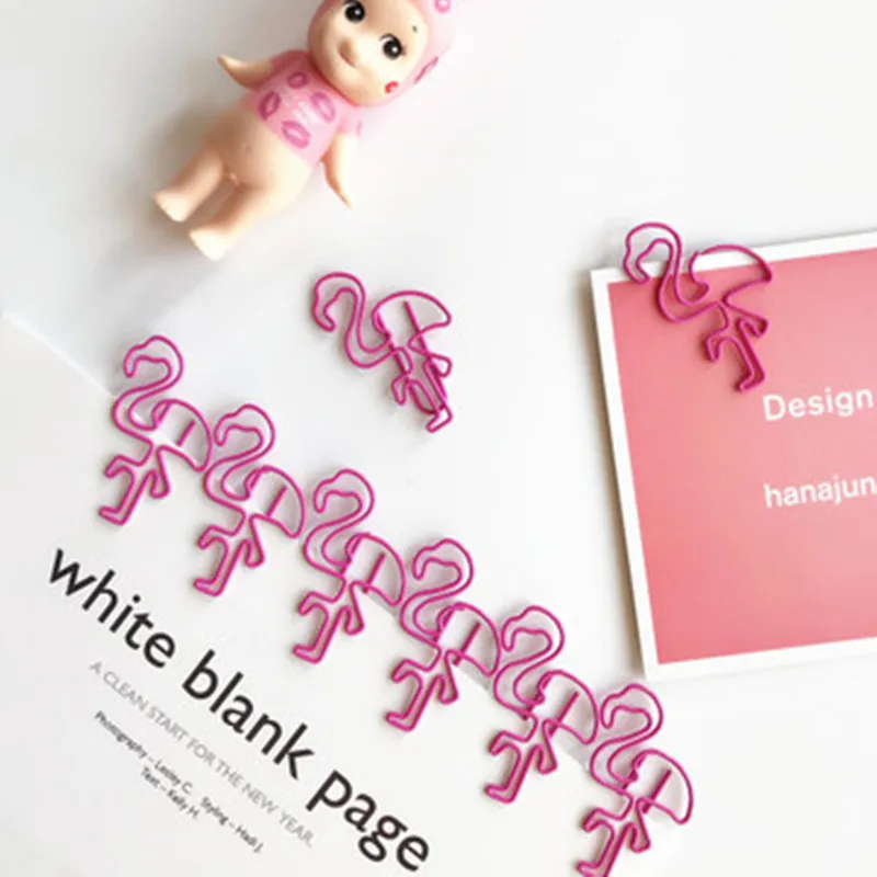 10 шт. бумага с Фламинго зажим Красивая вкладка в виде фламинго планер