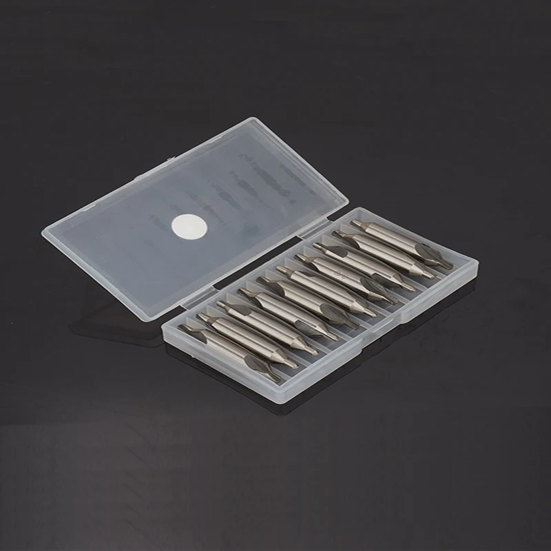 

10pcs 60 Degree Center Drill High Speed Steel Countersinks 1/1.5/2/2.5/3/3.5/4/5mm Combined Drill Bits for Hole Machining