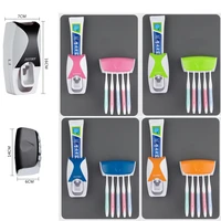 punch free automatic squeezer toothpaste set toothbrush holder wall hanging for bathroom toiletries storage rack tools 2021new
