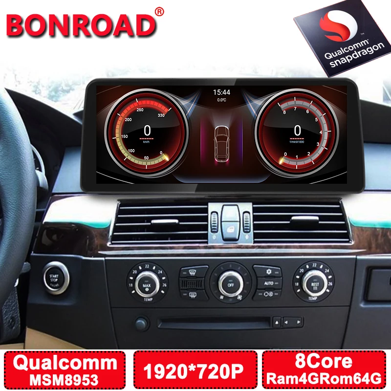

12.3" Qualcomm 1920*720P Ram4G Rom 64G Car Multimedia Player For BMW 5 Series E60/E61 CCC/CIC BT Wifi Carplay Radio 4G LTE GPS