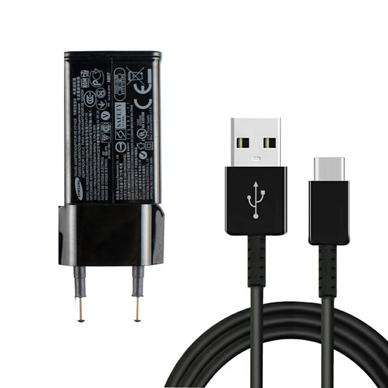 EU With Type-C Cable Оригинальное Адаптивное зарядное устройство для планшета samsung Galaxy P6800 GALAXY Tab 7,7 P6210 P7310 Note 10,1 N8010 P7510 P6200 P3100 - Тип штекера: EU With Type-C Cable