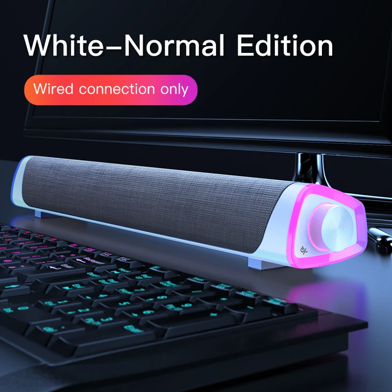 3D Surround Soundbar Speaker Wired Computer Speakers Stereo Subwoofer Sound bar for Laptop PC Theater TV Aux 3.5mm | Электроника