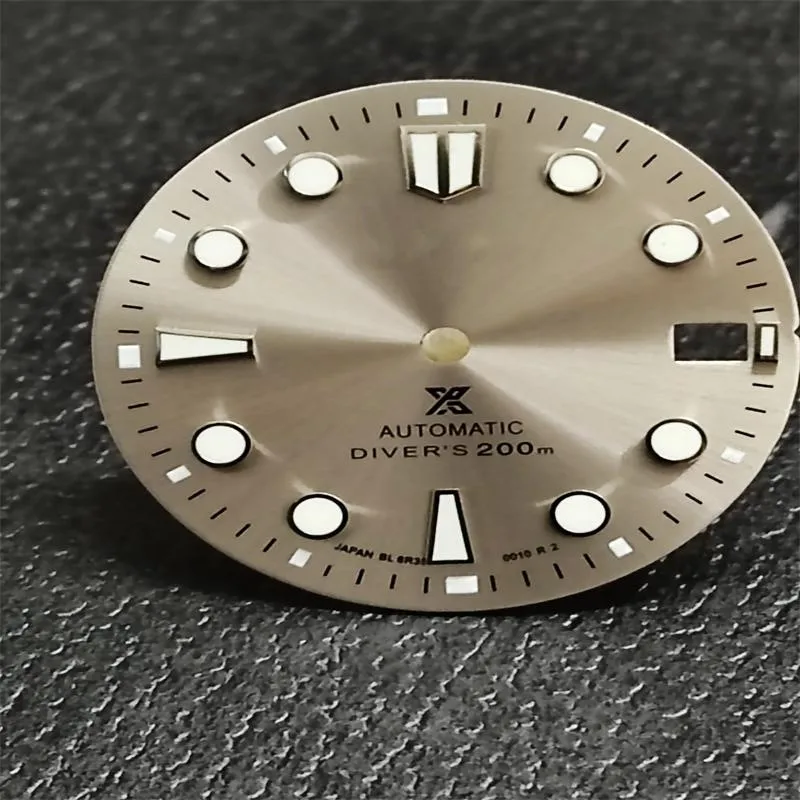 Watch accessories 28.5mm dial Colorful sunburst with C3 luminous fit SKX007 Diver‘s watch  for NH35 NH36  movement  with S logo