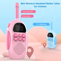 2pcs walkie talkie for kids wireless handheld walkie talkies 22 channels 2 way intercom radio toys with flashlight children gift