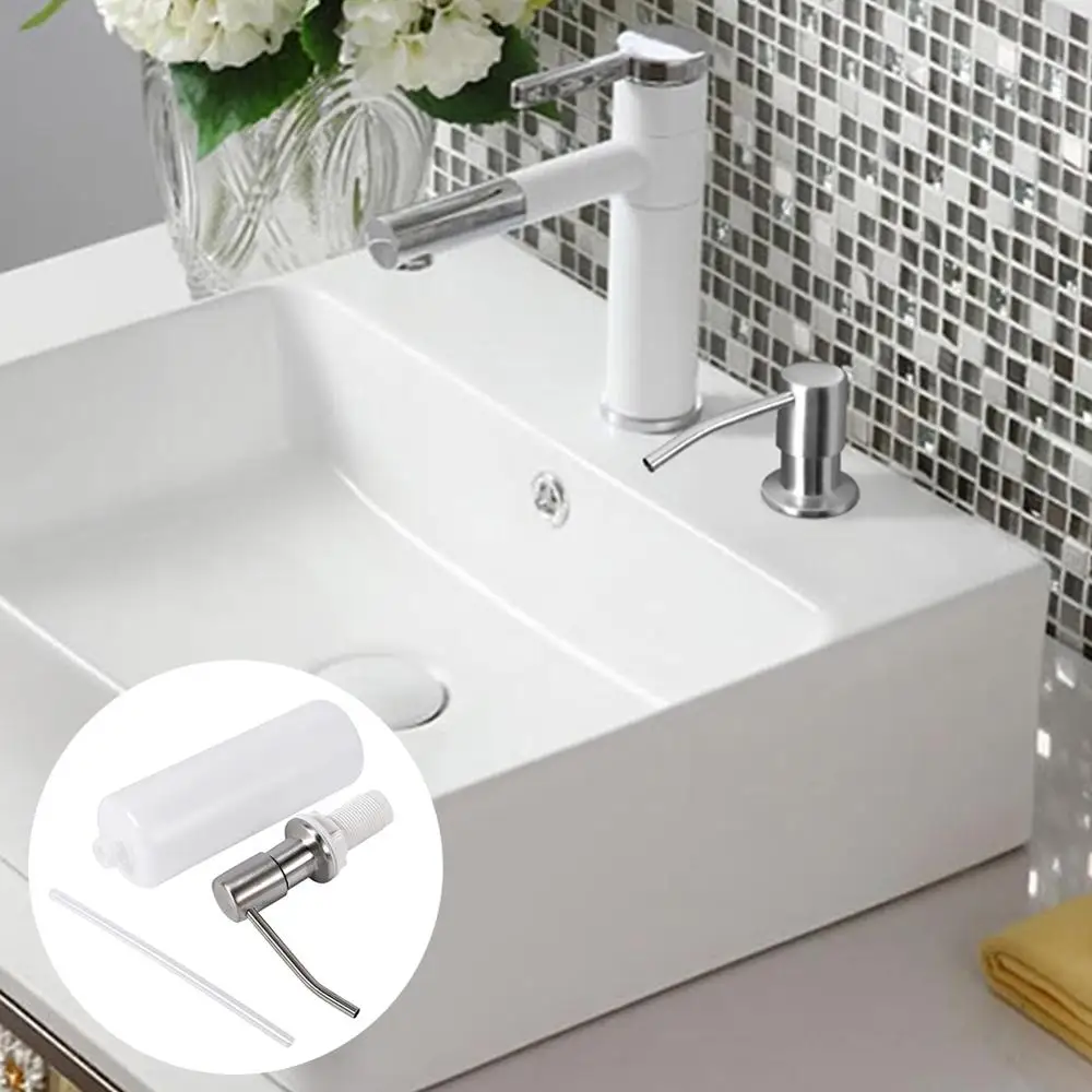 Диспенсер для мыла из нержавеющей стали 300 мл кухонная раковина ручная бутылка