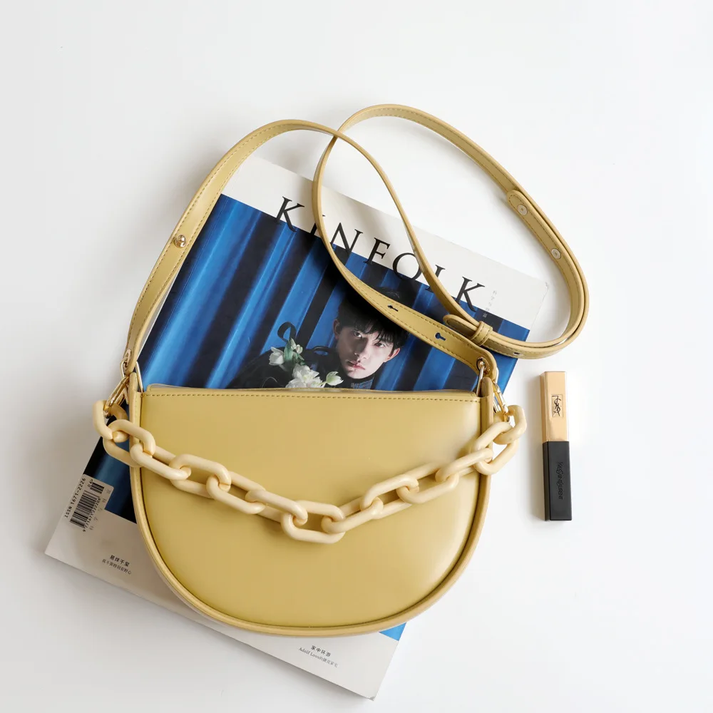 

Cowhide saddle bag pamma chain women messenger bags all match women shoulder bag