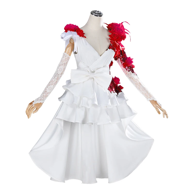 

Anime! Identity V Vera Nair Scarlet Bride Flower Wedding Suit Elegant Dress Uniform Cosplay Costume For Women NEW Free Shipping