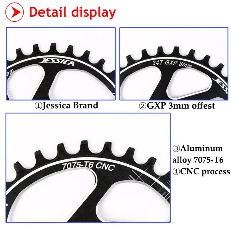 Звездочка GXP 3 смещения прямое Крепление 32T 34T 36T 38T MTB для SRAM Gx Nx Eagle X9 X0 X01 XX1 GX 12