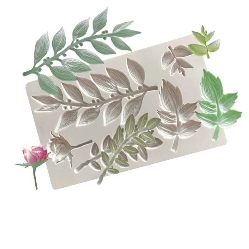 Искусственная форма силиконовая в виде виноградной ветви глина для помадки