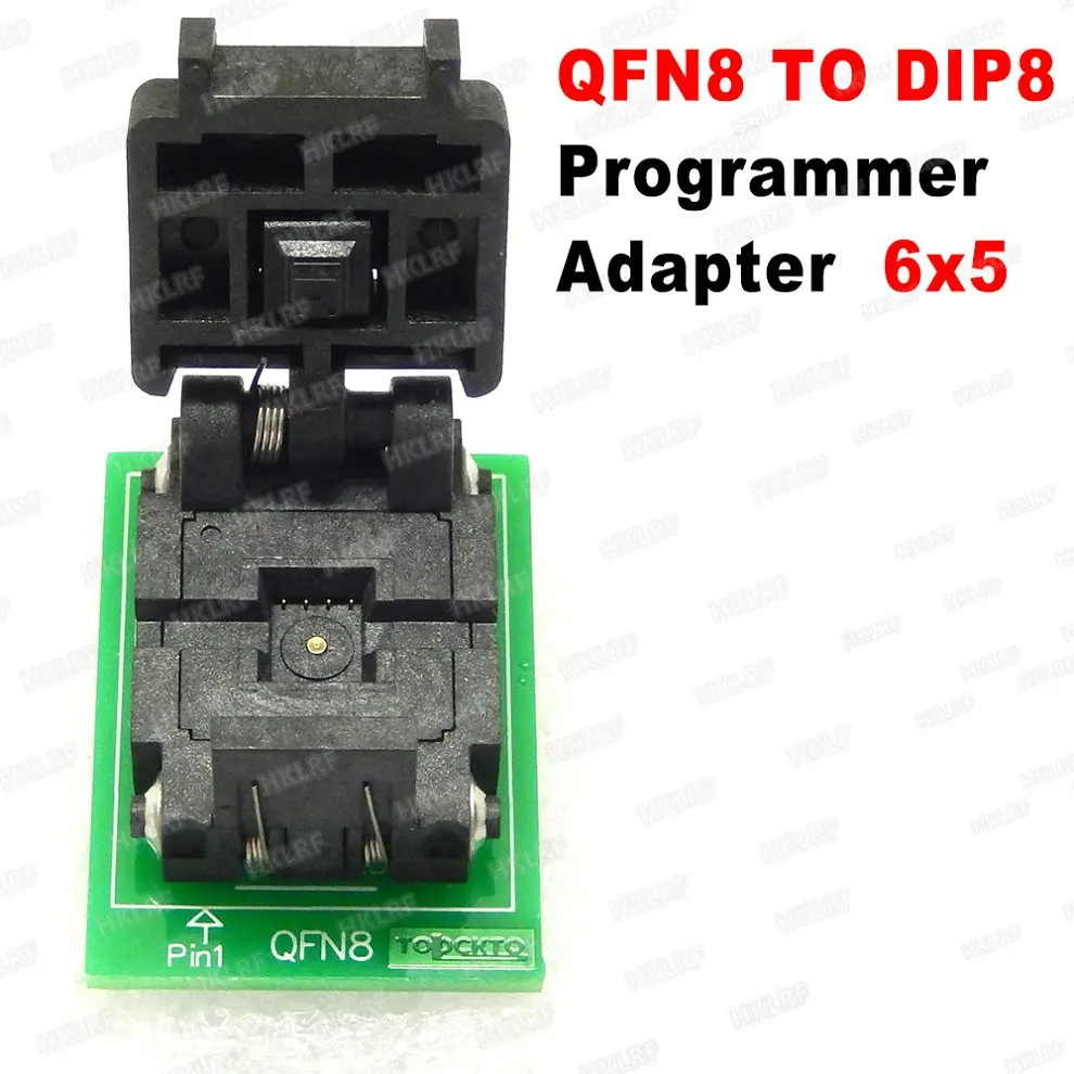 QFN8 для DIP8 программист адаптер WSON8 DFN8 MLF8 для DIP8 гнездо для 25xxx 6x5 3x2 8x6 мм шаг = 1,27 мм - Цвет: QFN8 Adapter 6X5 mm