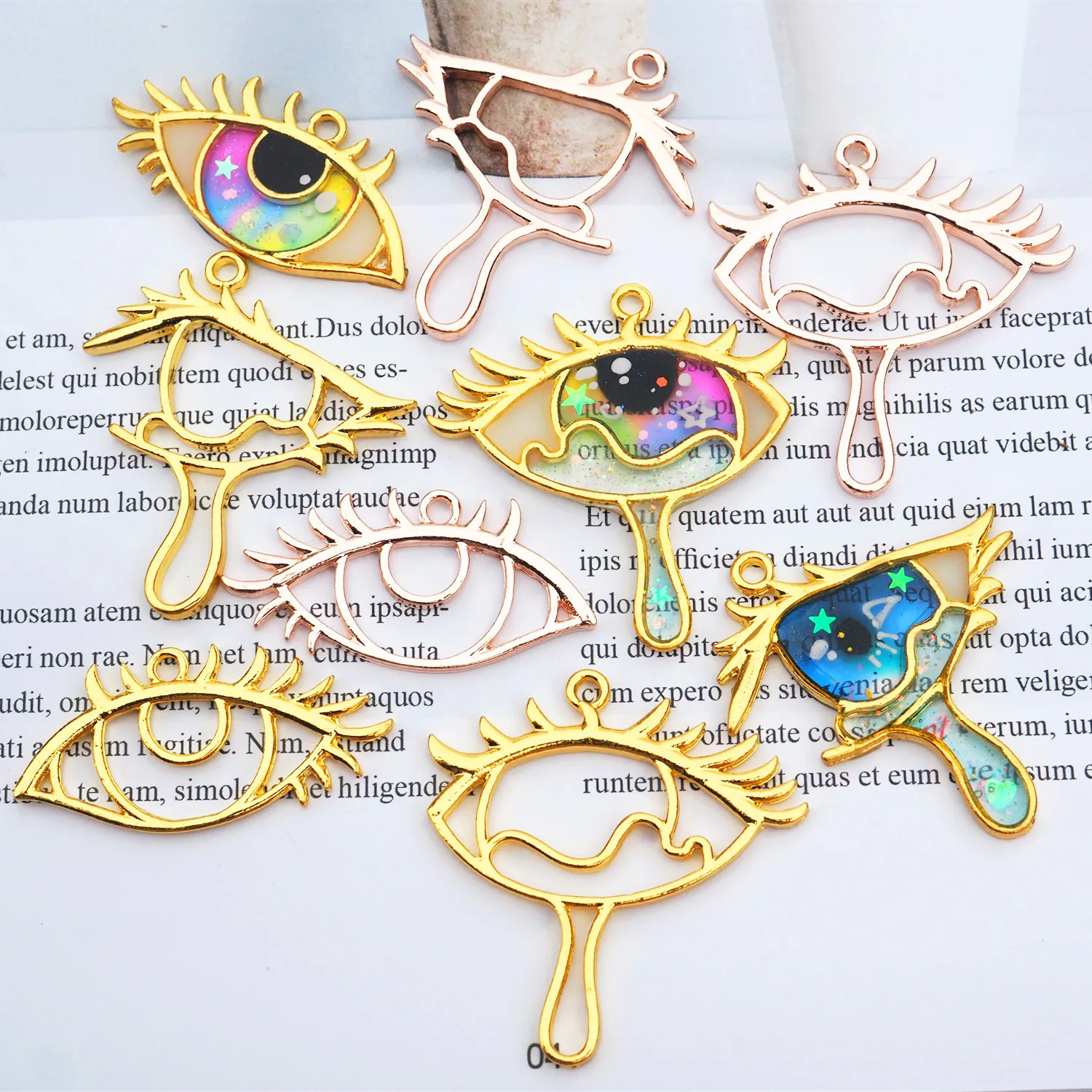 5 шт./лот эмалированная оправа для глаз с ресницами | Украшения и аксессуары