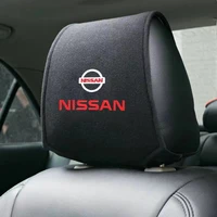 1pc car seat headrest pillow cover protector velcro for nissan qashqai j10 j11 juke x trail t32 note almera teana accessories