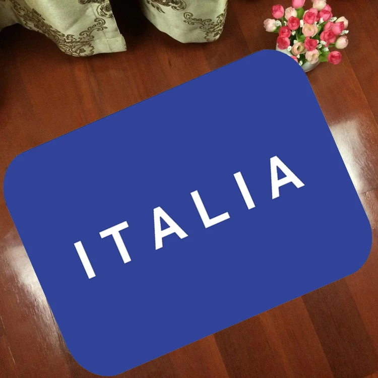 Коврики Нескользящие коврики в мультяшном стиле синие итальянские набивным