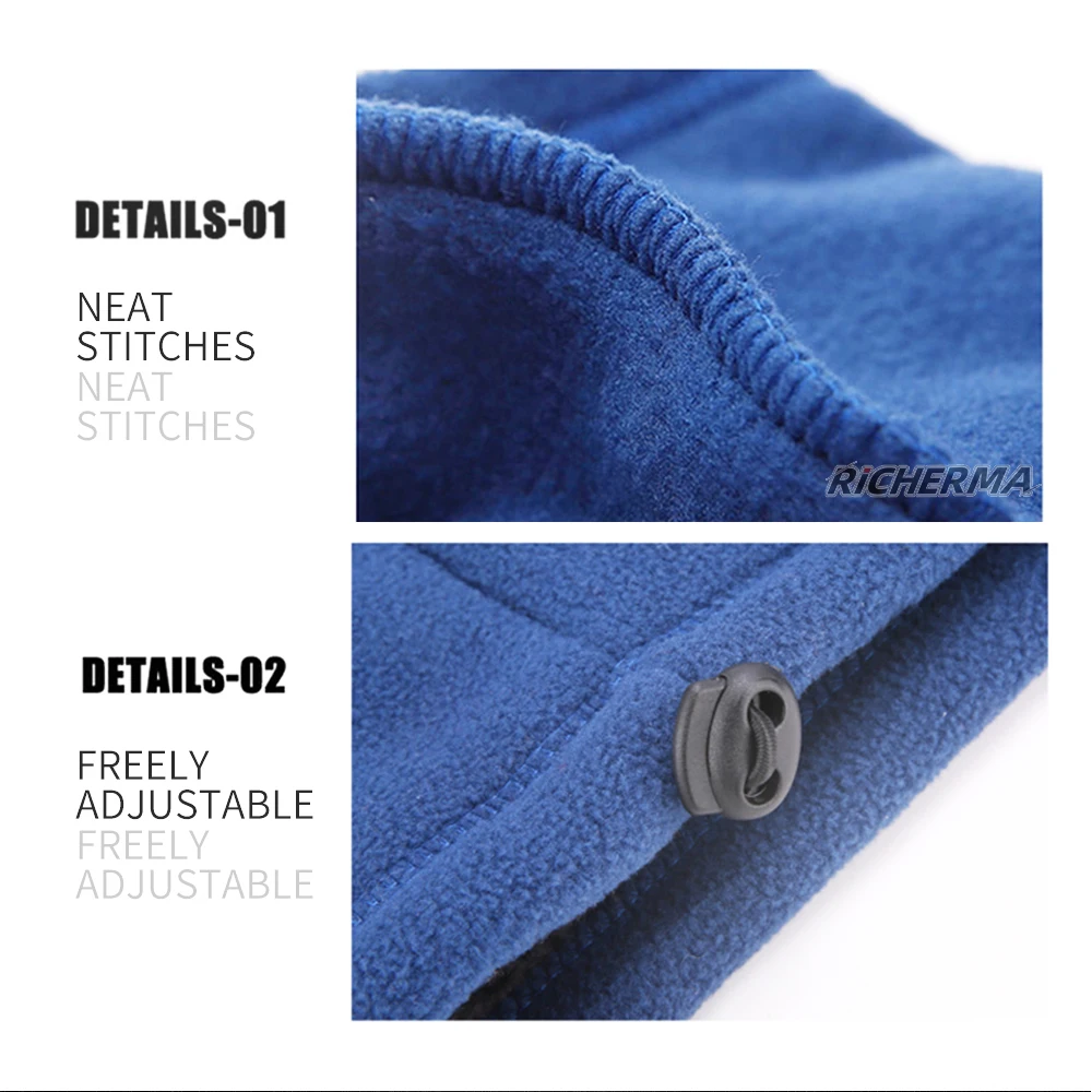 Зимняя ветрозащитная мотоциклетная Манишка Регулируемая флисовая маска для