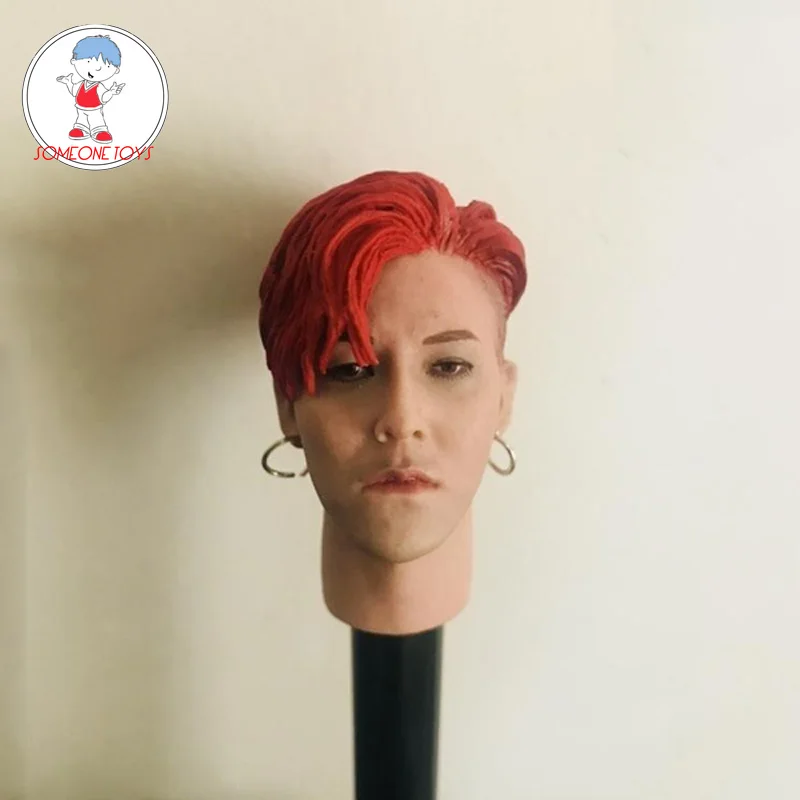 1/6 шкала G-dragon Head Sculpt Корея звезда Мужская головка резьба