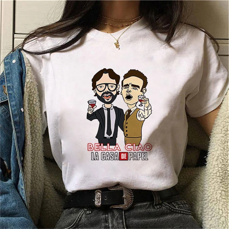 

The House of Paper T Shirt New Money Heist Women La Casa De Papel Tshirt Women Summer Harajuku Top T-shirt