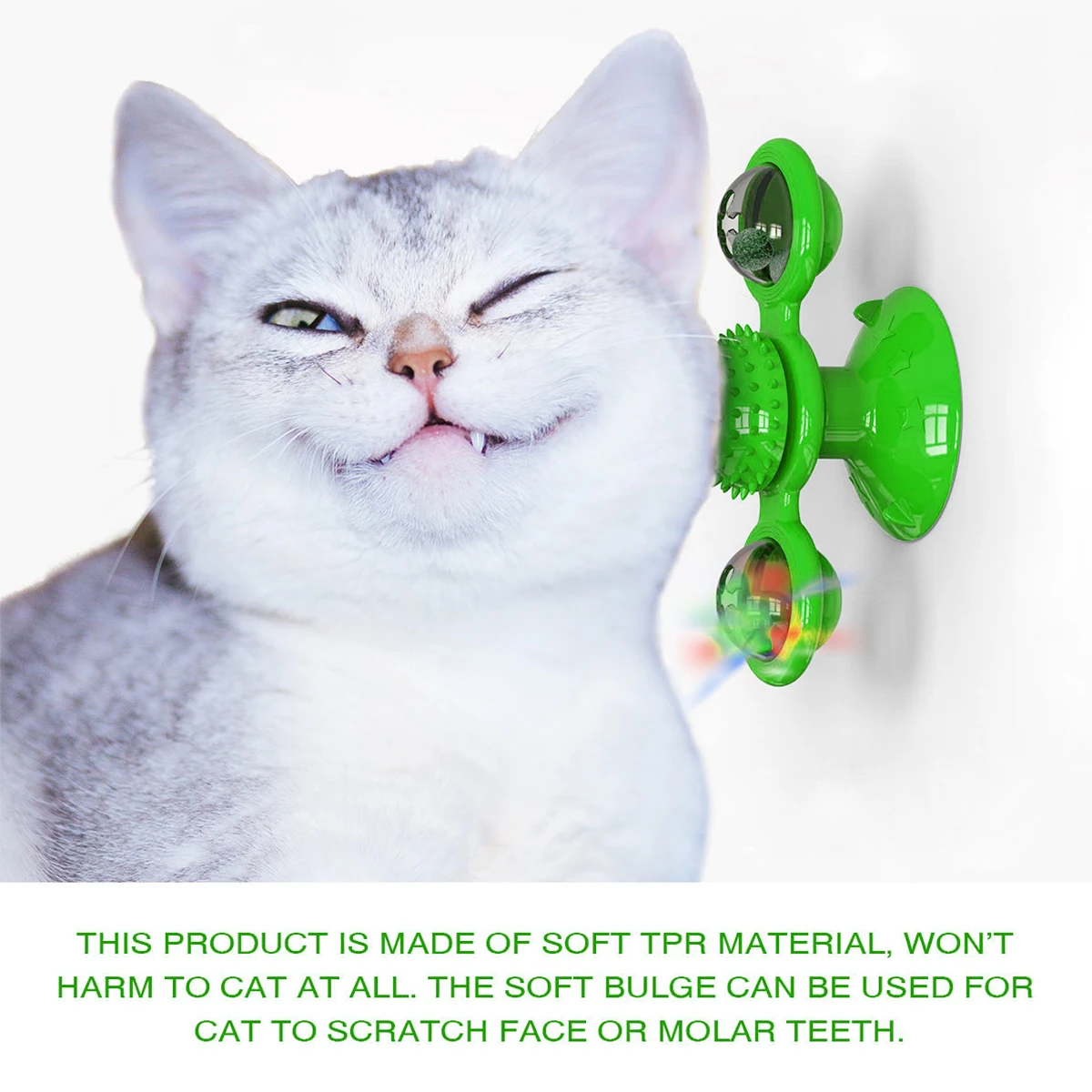 

Cat Windmill Toy Scratch Hair Brush Portable Shaving Brush Beauty Shedding Massage Sucker Catnip Ball Teeth Cleaning Pet Parts