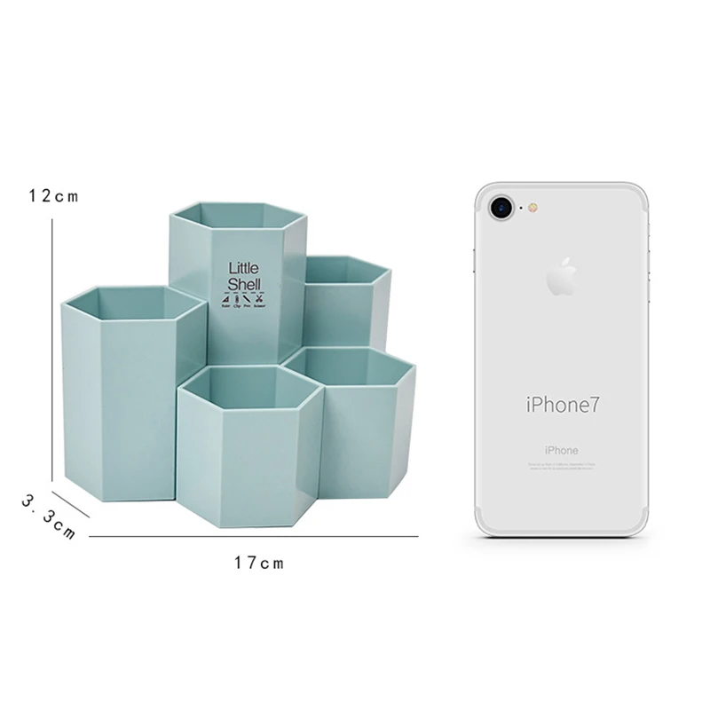 

Creative Color Home Office Hexagon Pen Holder Pen Holder Cosmetics Storage Box Fashion Home Desk Storage Box Drawer Organizer