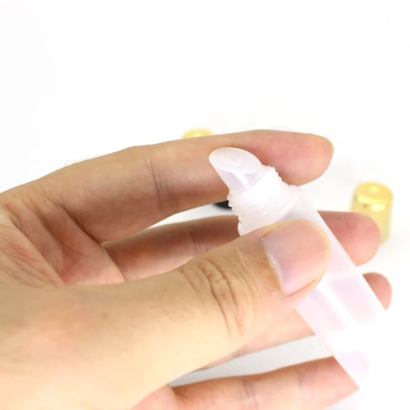 

50pcs 10ml 15ml 20ml Empty Lipstick Tube,Lip Balm Soft Hose,Makeup Squeeze Sub-bottling,Clear Plastic Lip Gloss Container F606