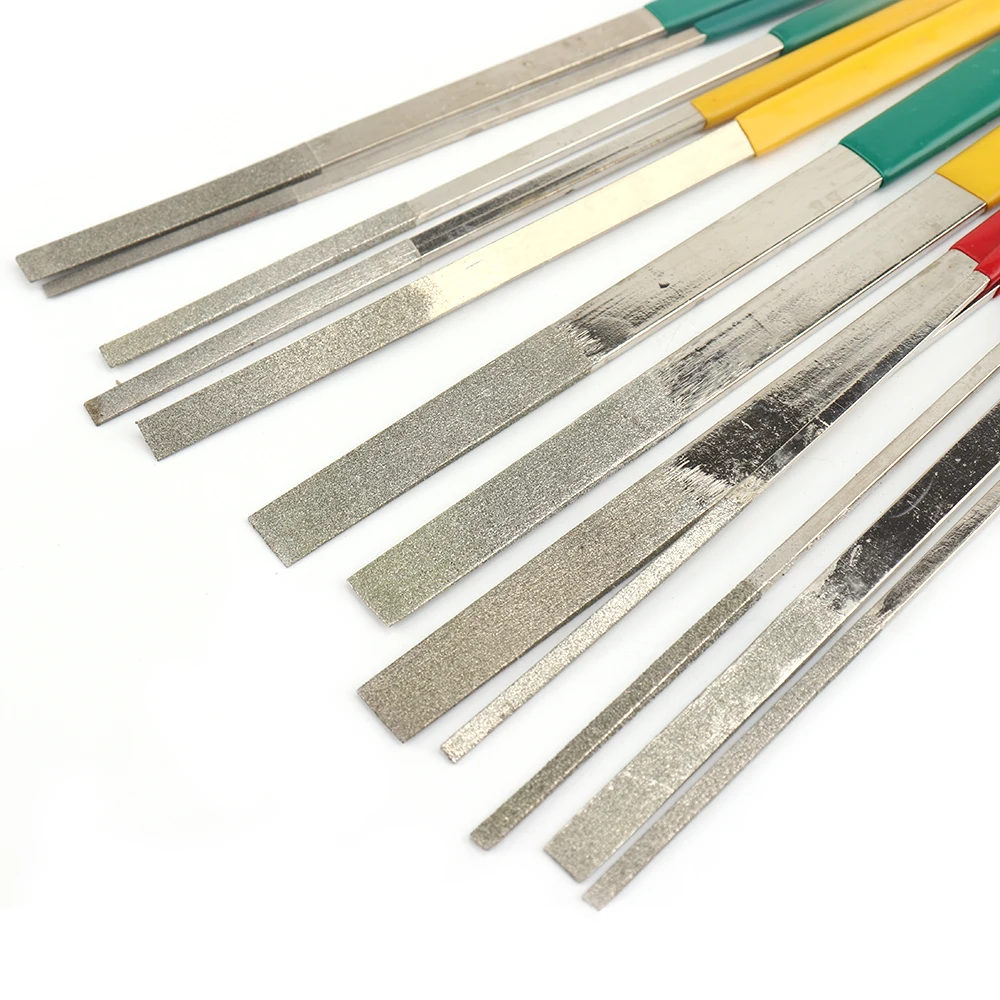 

7Inch 12PCS Diamond Mini Needle File Set Hand Tools for Ceramic Glass Gem Stone Hobbies and Crafts