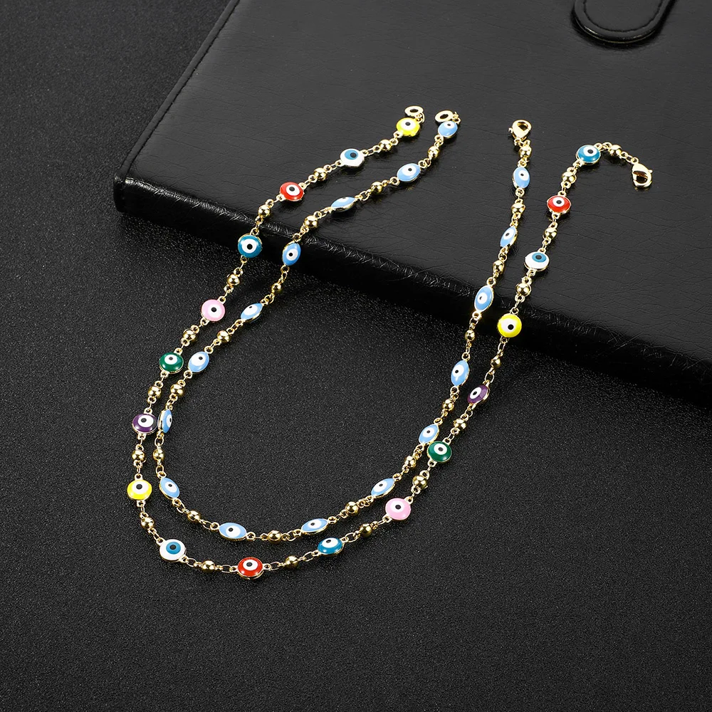 Ожерелье с голубым кристаллом сглаза для женщин ожерелье турецким глазом