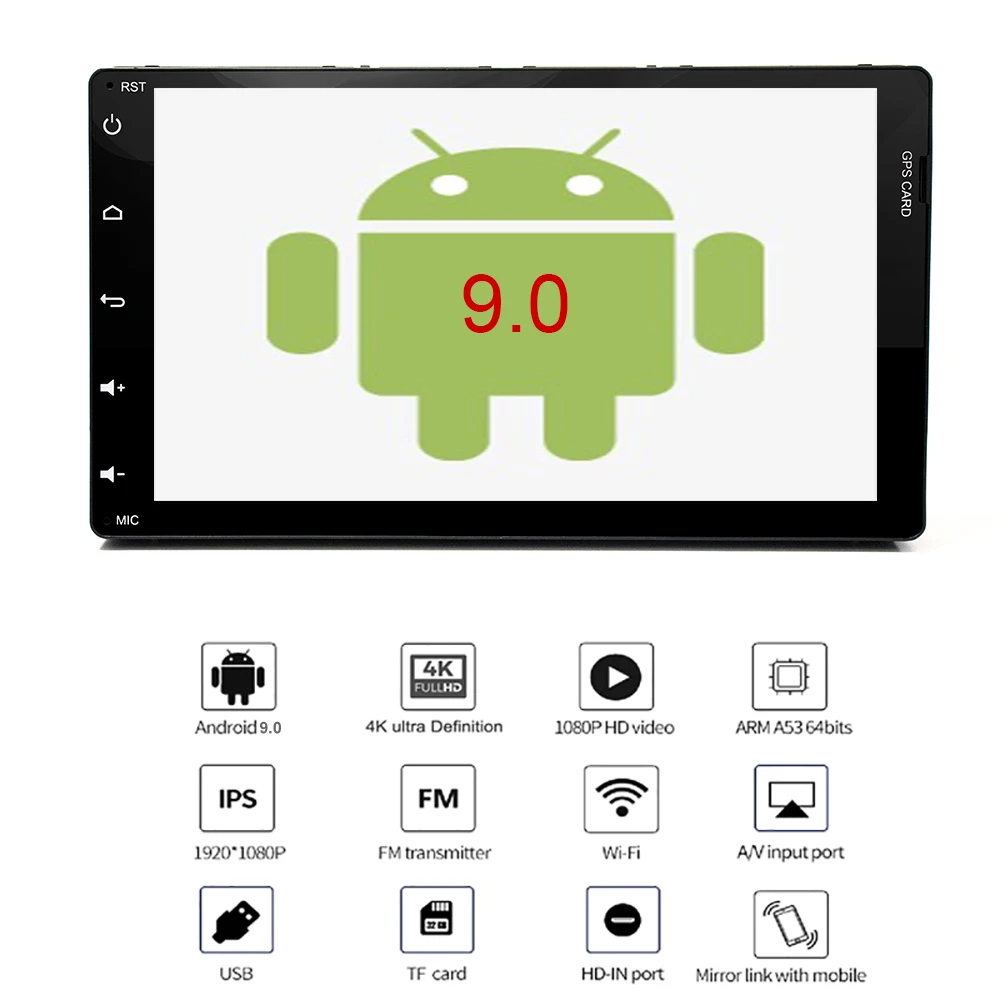 YAZH 9 0 &quotIPS Octa Core Автомобильная стерео Мультимедиа для Toyota RAV4 2019 с Android Pie /4K