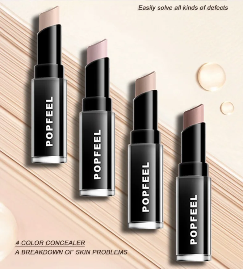4 цвета консилер основа скрыть темные круги пятна увлажняющий крем подходит для
