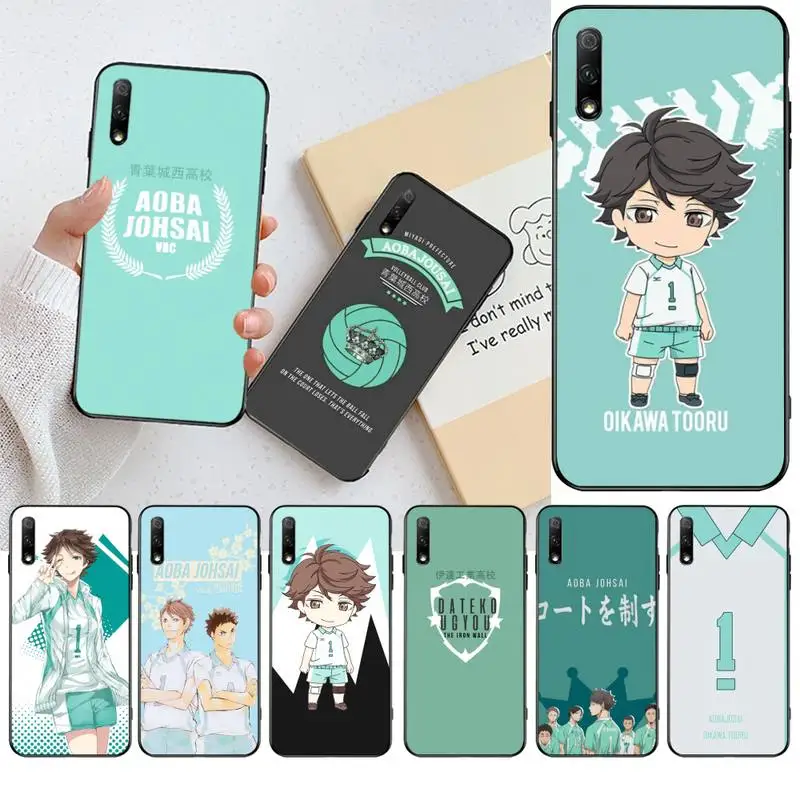 Чехол CUTEWANAN из Аниме Haikyuu Oikawa черный мягкий чехол для телефона Huawei Honor 20 10 9 8 8x 8c 9x 7c
