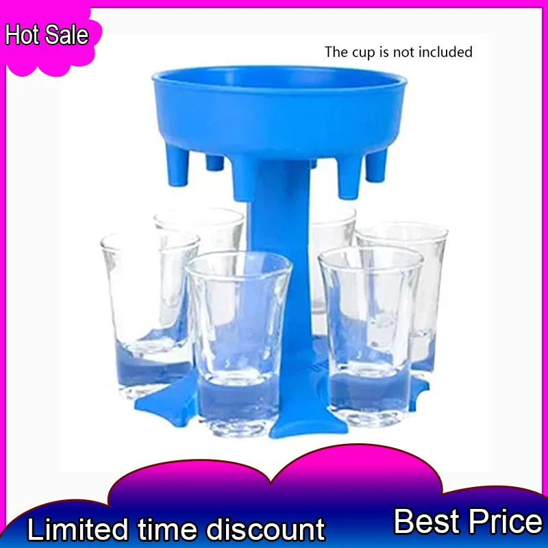 

6 Shot Glass Dispenser Holder Carrier Caddy Liquor Dispenser Party Beverage Drinking Games Bar Cocktail Wine Quick Filling Tool