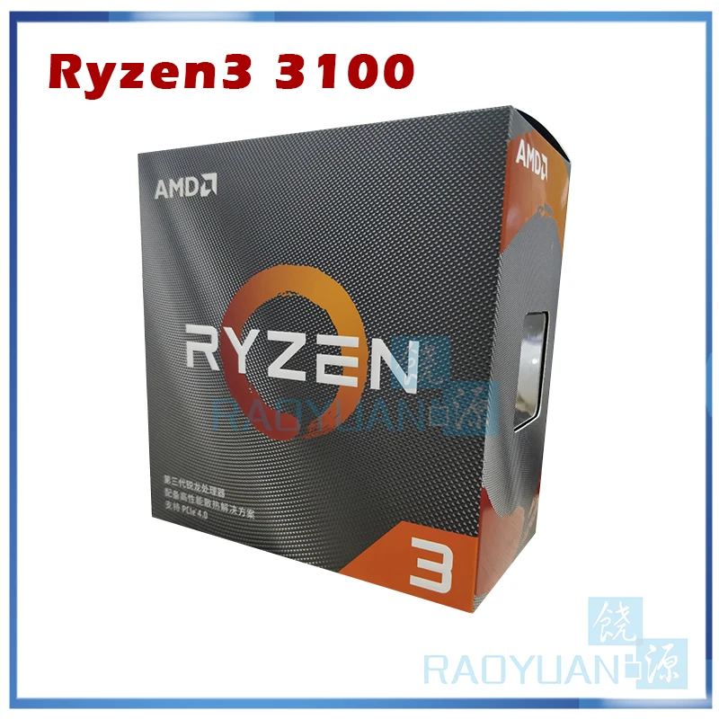 Процессор AMD Ryzen 3 3100 R3 6 ГГц четырехъядерный восьмипоточный процессор 65 Вт L3 = 16M 100