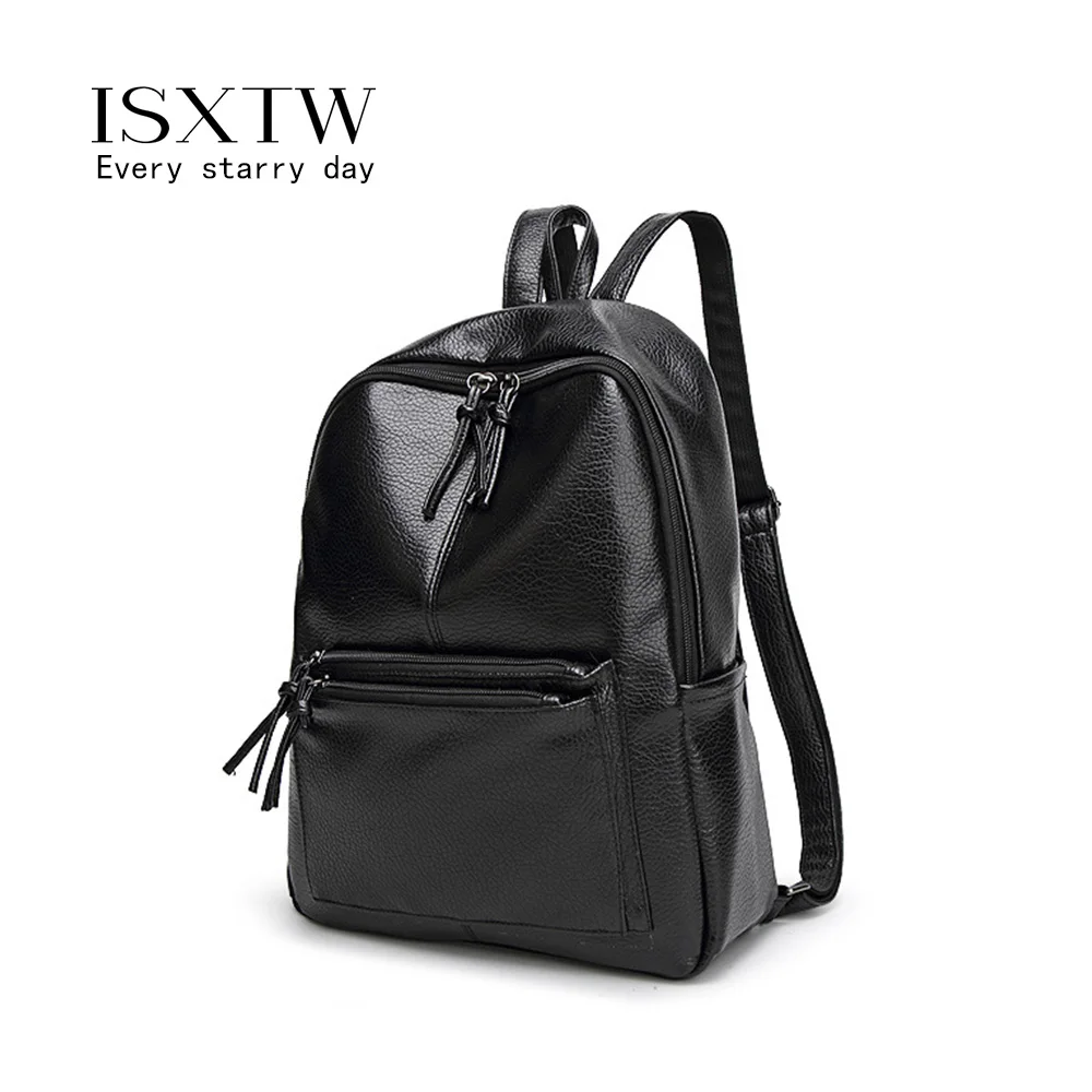 ISXTW рюкзак женский из искусственной кожи Школьные сумки для подростков девушек