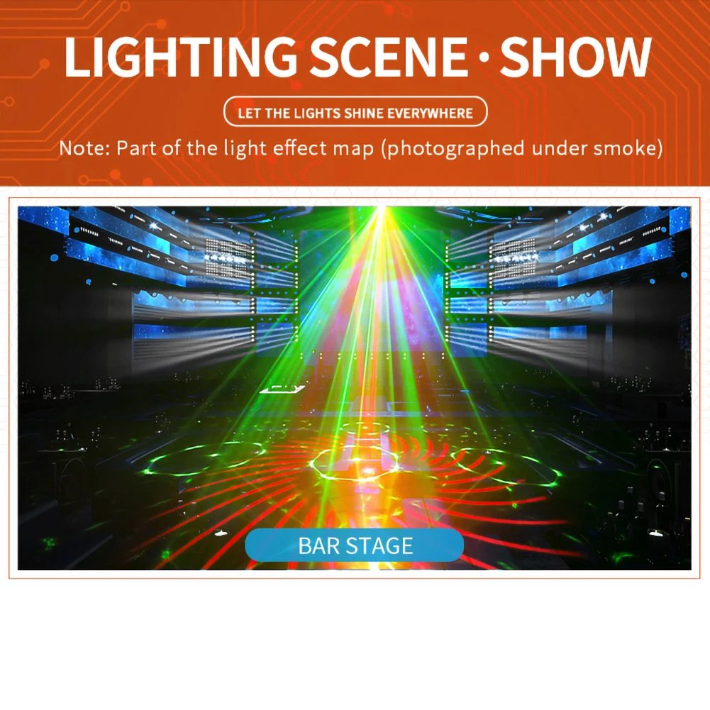 

Disco 48 Pattern Laser Projector Lighting Remote/Sound Actived LED Disco Light RG DJ Party Stage Light Lamp Home Decoration