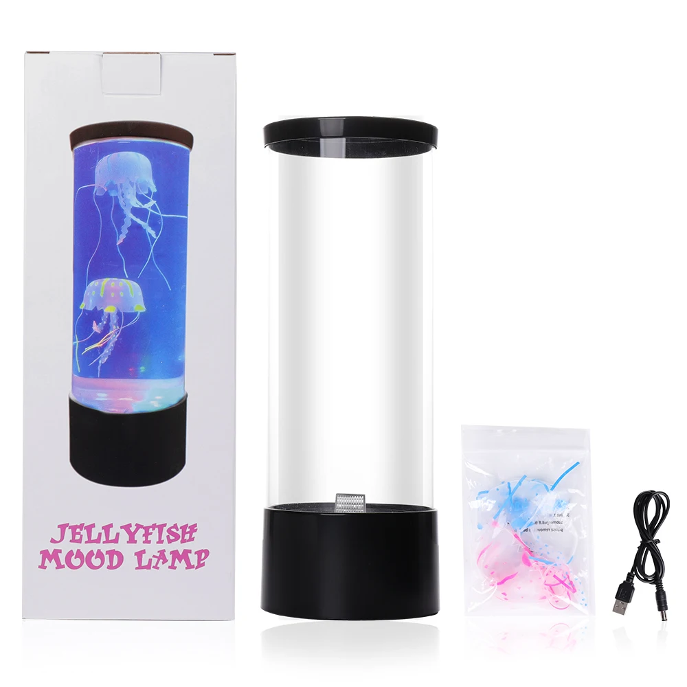 

LED Fantasy Jellyfish Lamp USB Power/Battery Powered Color Changing Jellyfish Tank Aquarium Led Lamp Relaxing Mood Night Light #